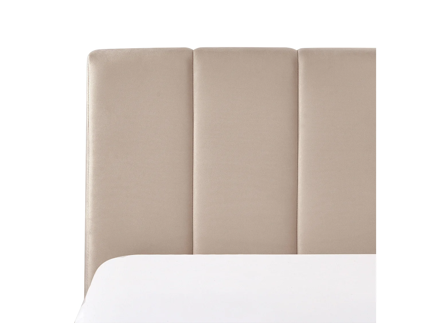 Lit ottoman DREUX Velours Taupe 160 x 200 cm