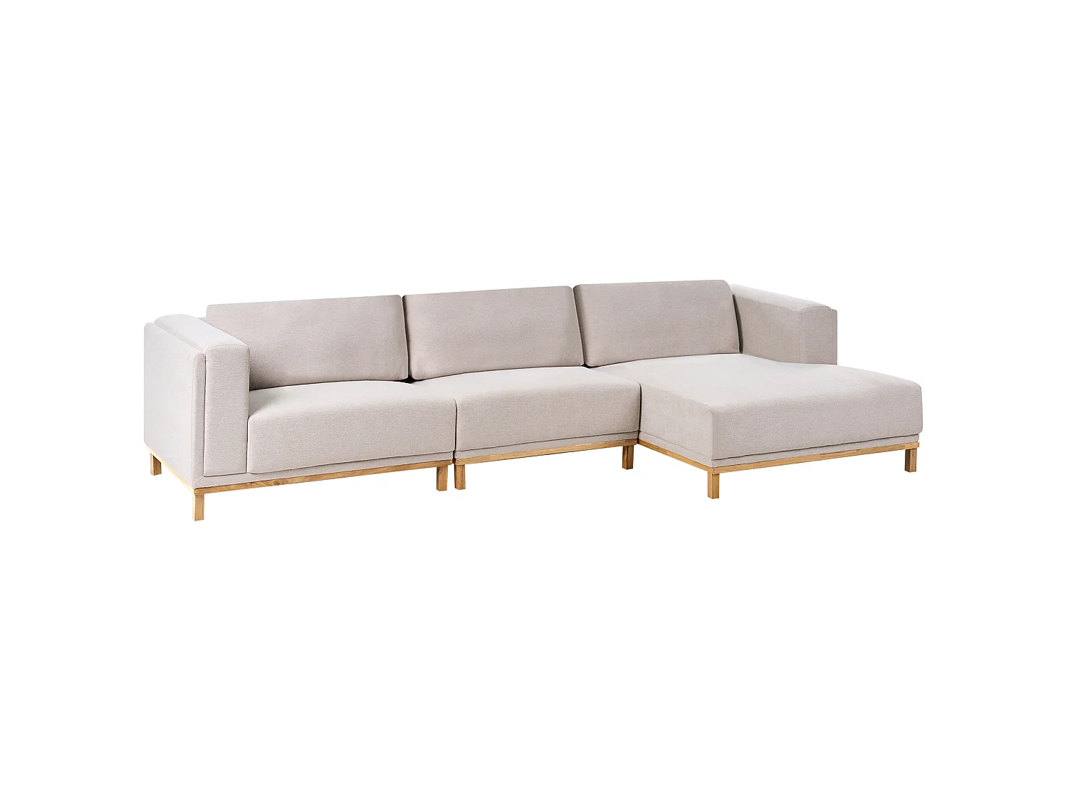 Corner Sofa 5 Seater VENG Fabric Light Beige Left Hand