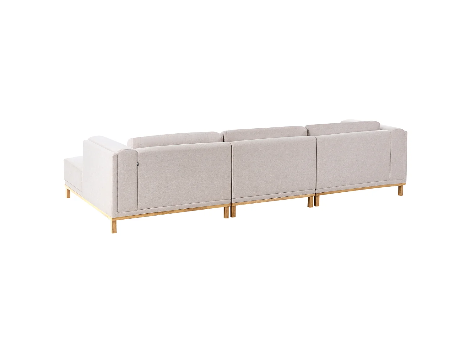 Corner Sofa 5 Seater VENG Fabric Light Beige Left Hand