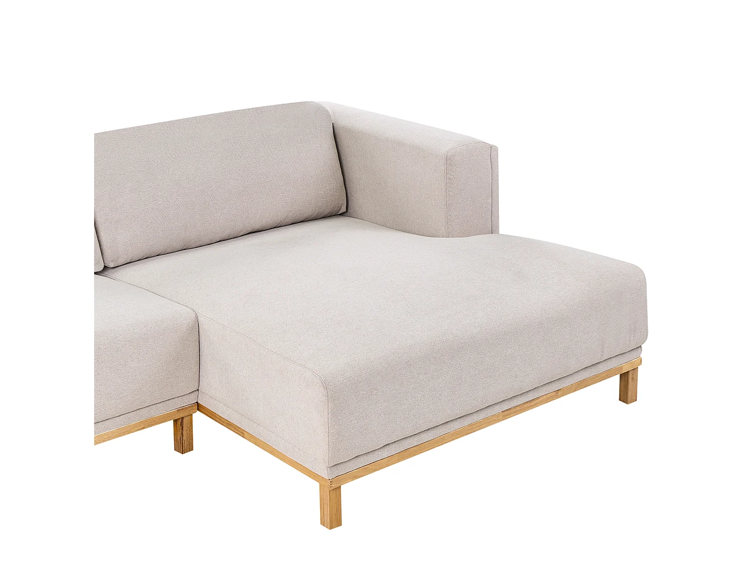 Corner Sofa 5 Seater VENG Fabric Light Beige Left Hand