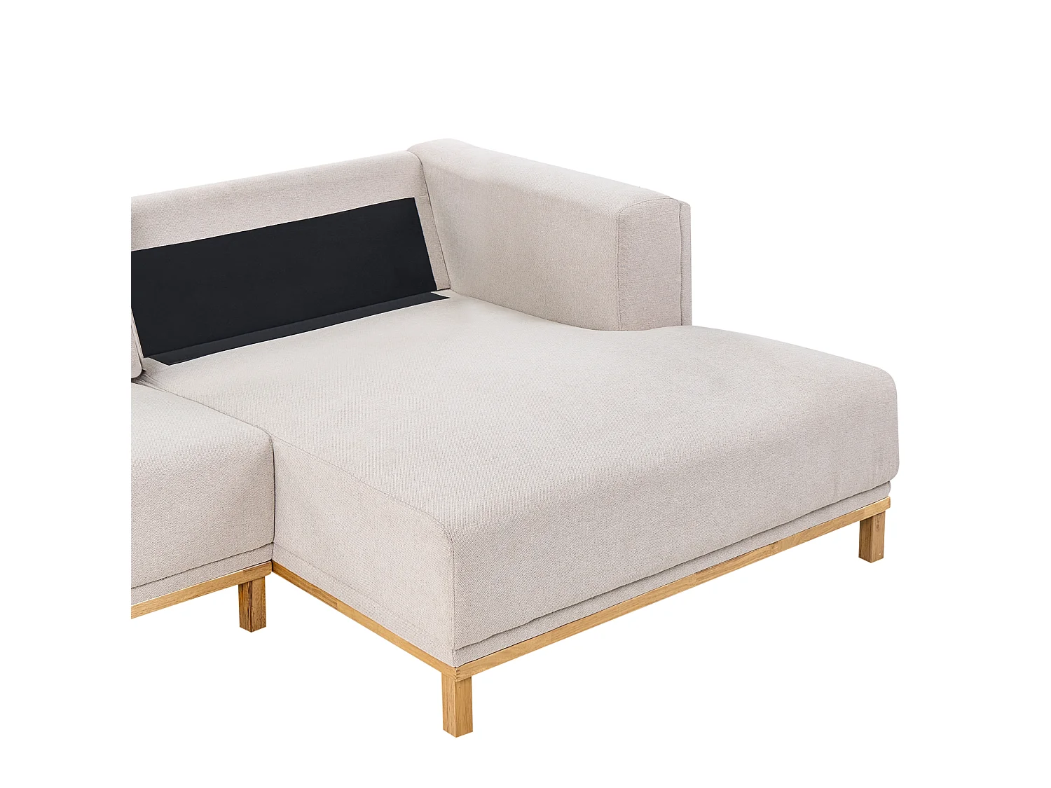 Corner Sofa 5 Seater VENG Fabric Light Beige Left Hand