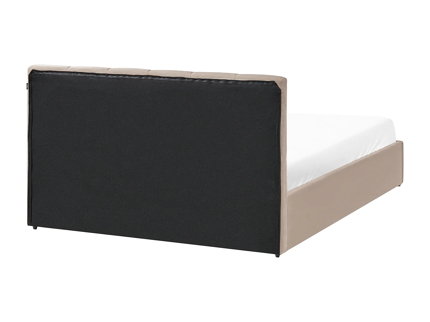 Lit ottoman Velours DREUX 140 x 200 cm Taupe