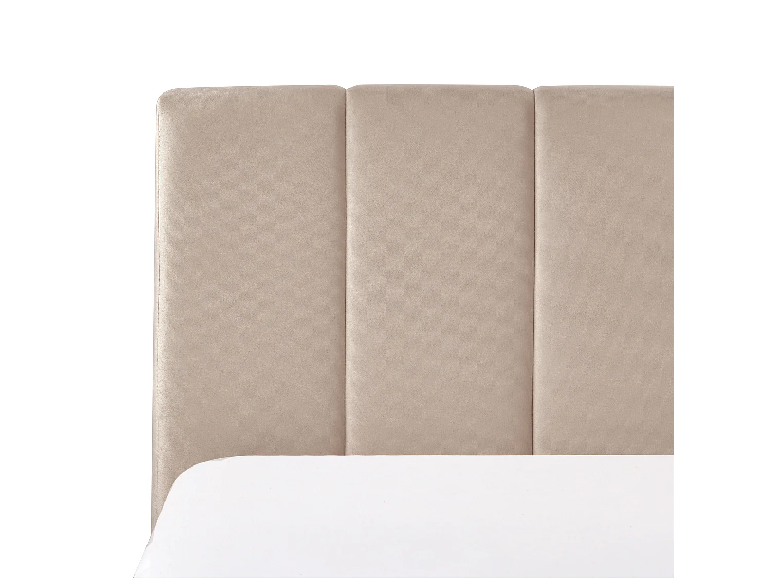 Lit ottoman Velours DREUX 140 x 200 cm Taupe