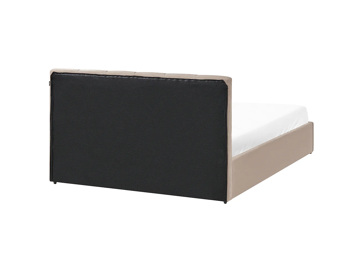 Lit ottoman DREUX Velours Taupe 140 x 200 cm