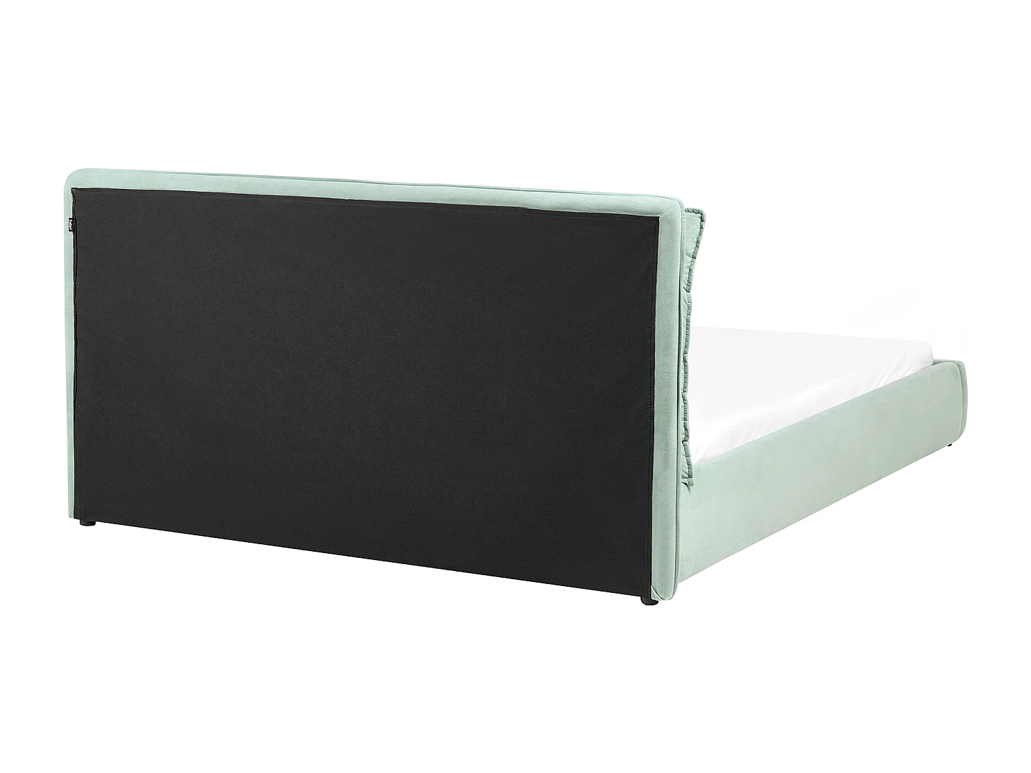 Lit avec sommier Velours BAJONNA 160 x 200 cm Vert menthe
