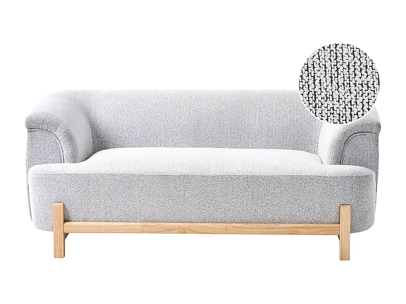 Canapé 2 places ALNOR Tissu Gris clair