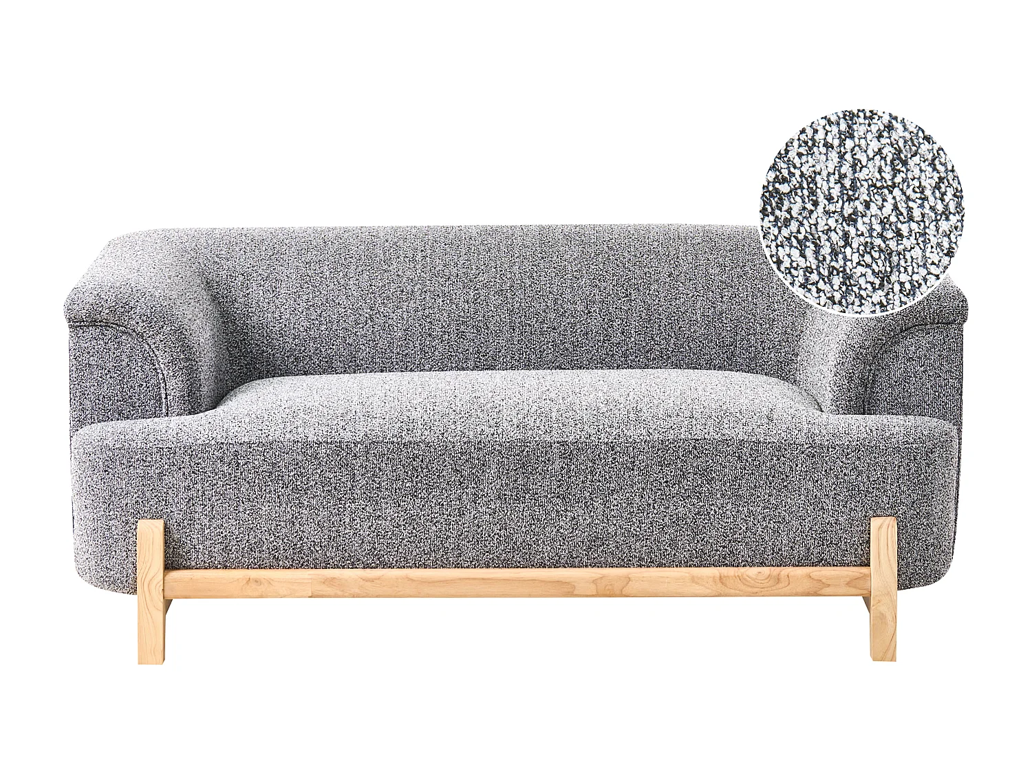 Canapé 2 places ALNOR Tissu Gris foncé