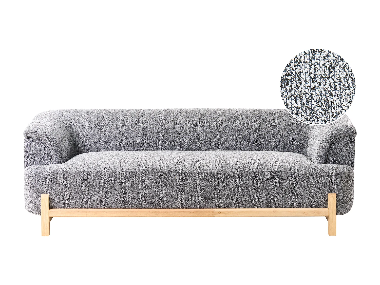 Canapé 3 places ALNOR Tissu Gris foncé