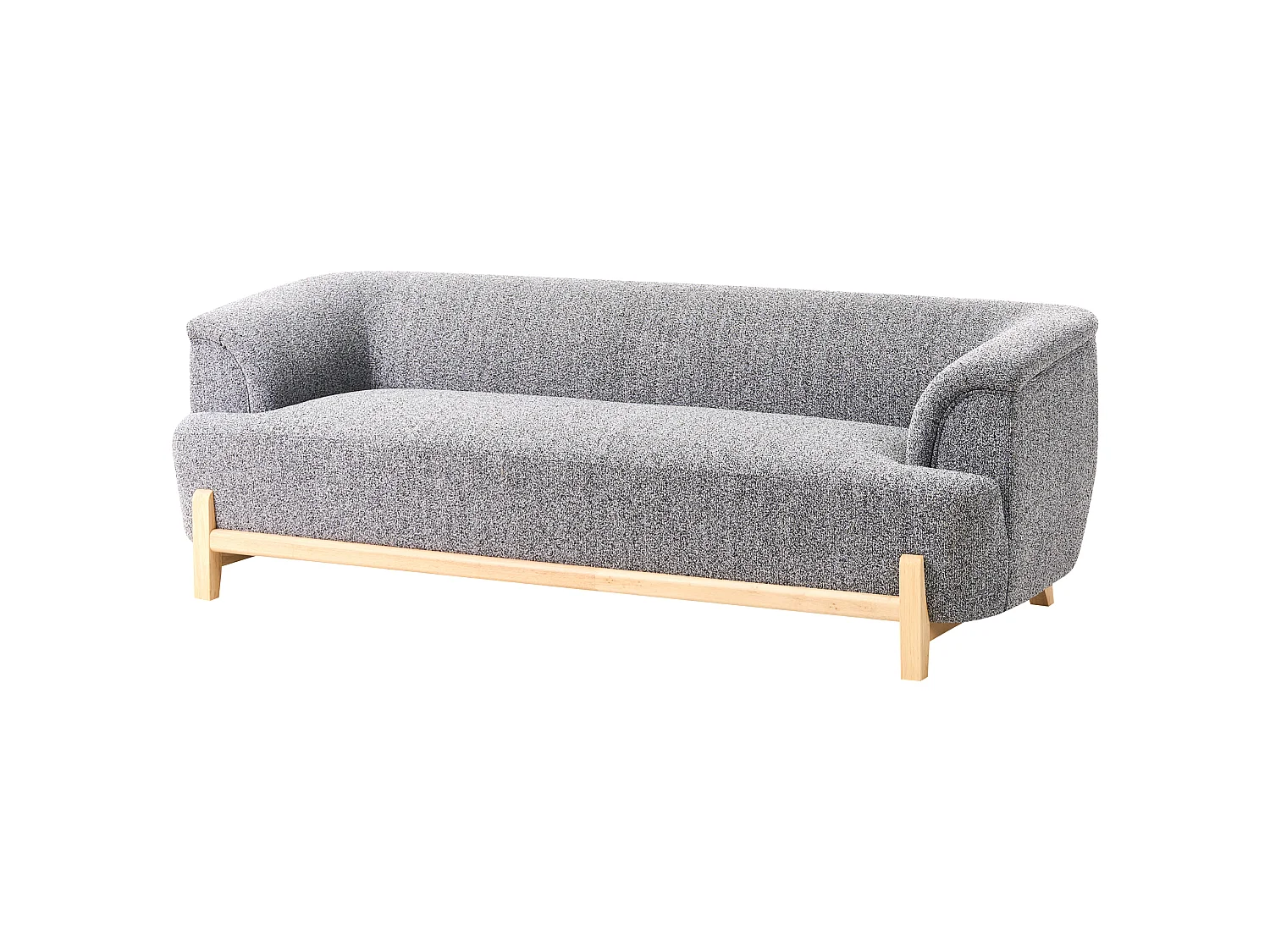 Sofa 3 Seater ALNOR Fabric Dark Grey