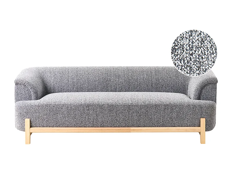 Canapé 3 places ALNOR Tissu Gris foncé