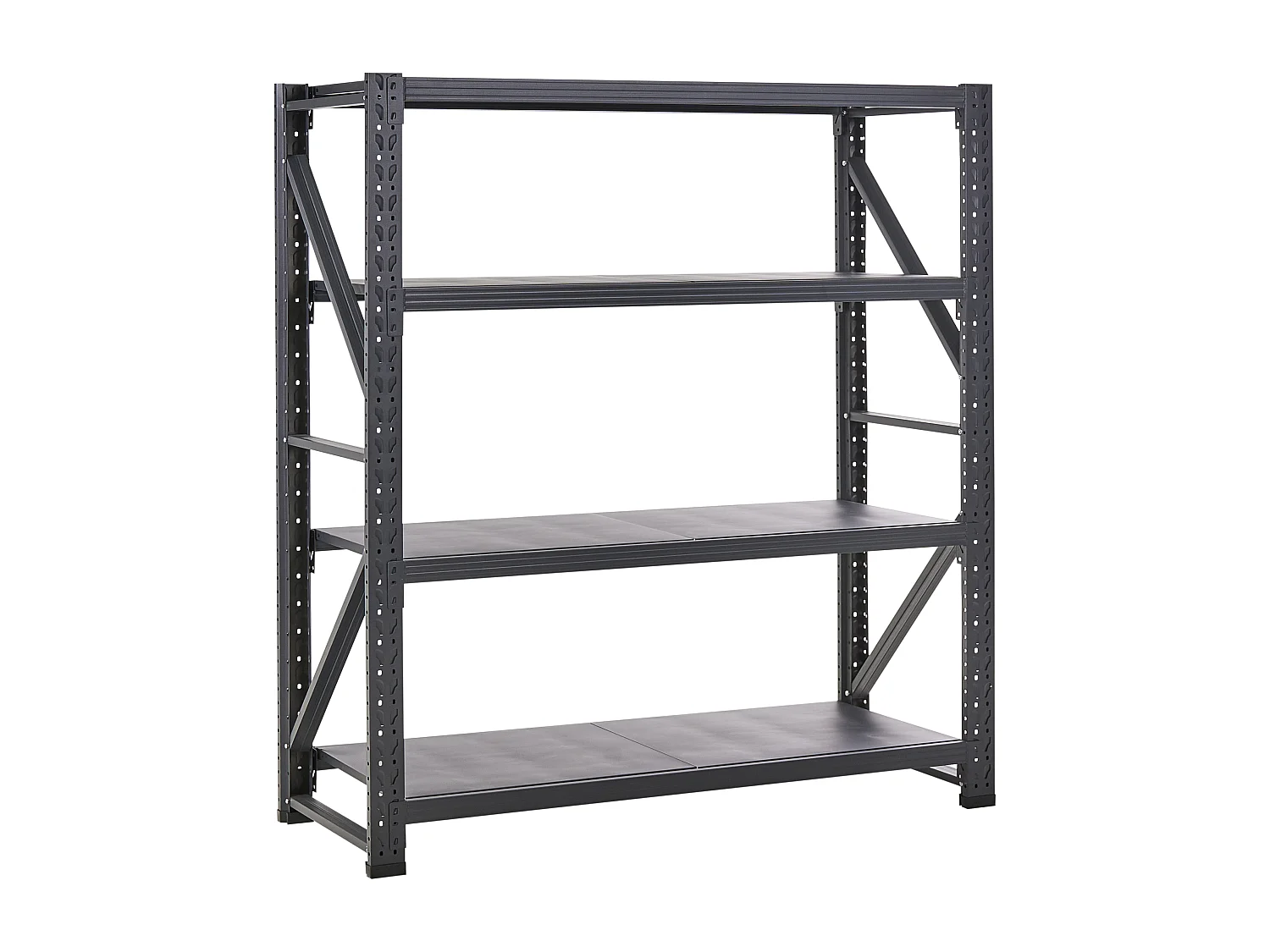 Étagères de garage FIUGGI Métal 200 cm 60 cm Noir