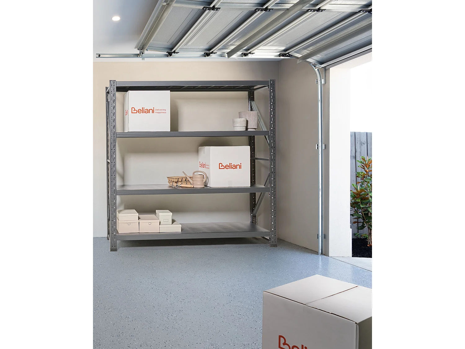 Étagères de garage FIUGGI Métal 200 cm 60 cm Noir