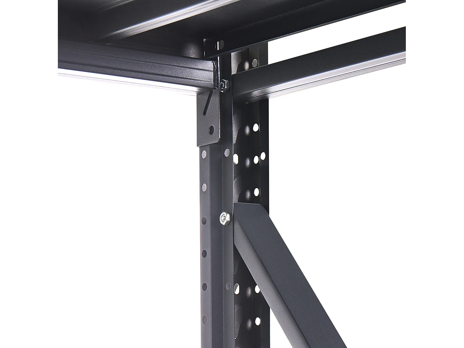 Étagères de garage FIUGGI Métal 200 cm 60 cm Noir