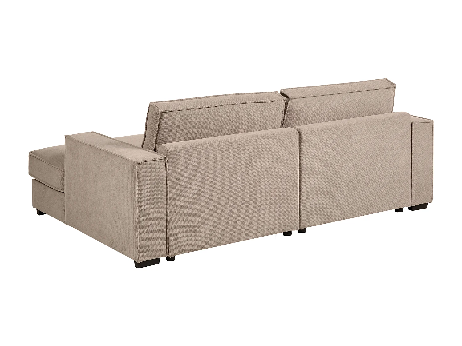 Canapé d'Angle à droite Moderne en Tissu Dossier Rembourré avec Coussins Taupe Kolding