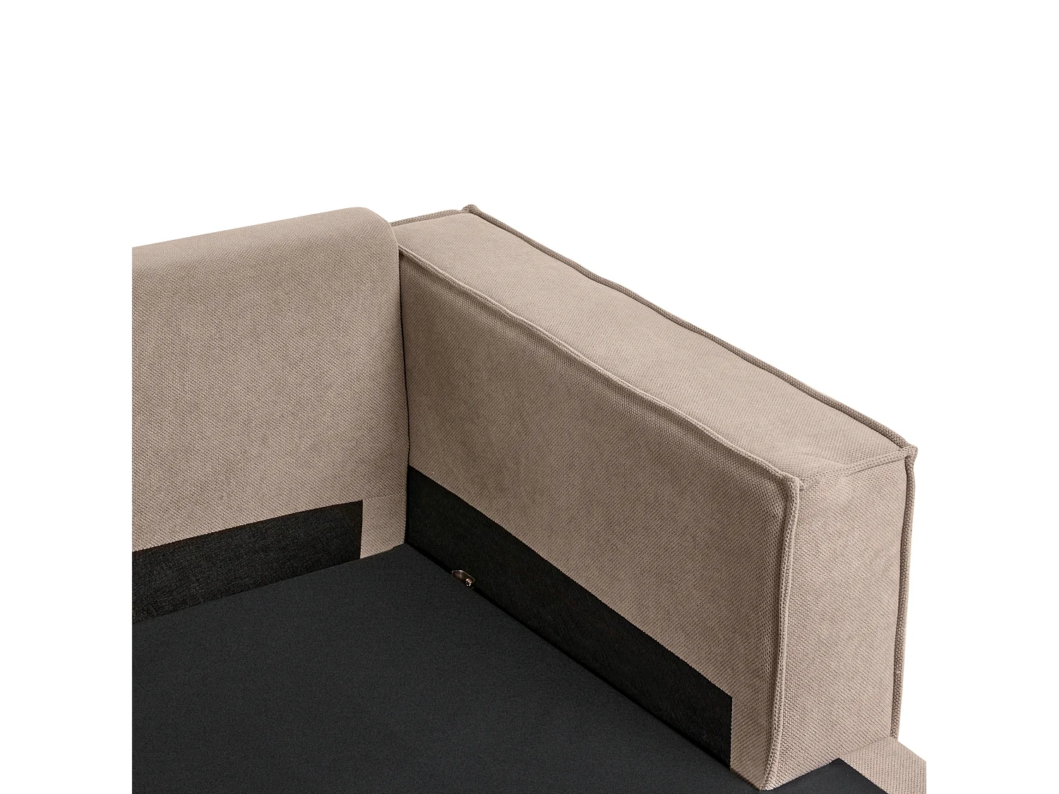 Canapé d'Angle à Gauche Moderne en Tissu Dossier Rembourré avec Coussins Taupe Kolding