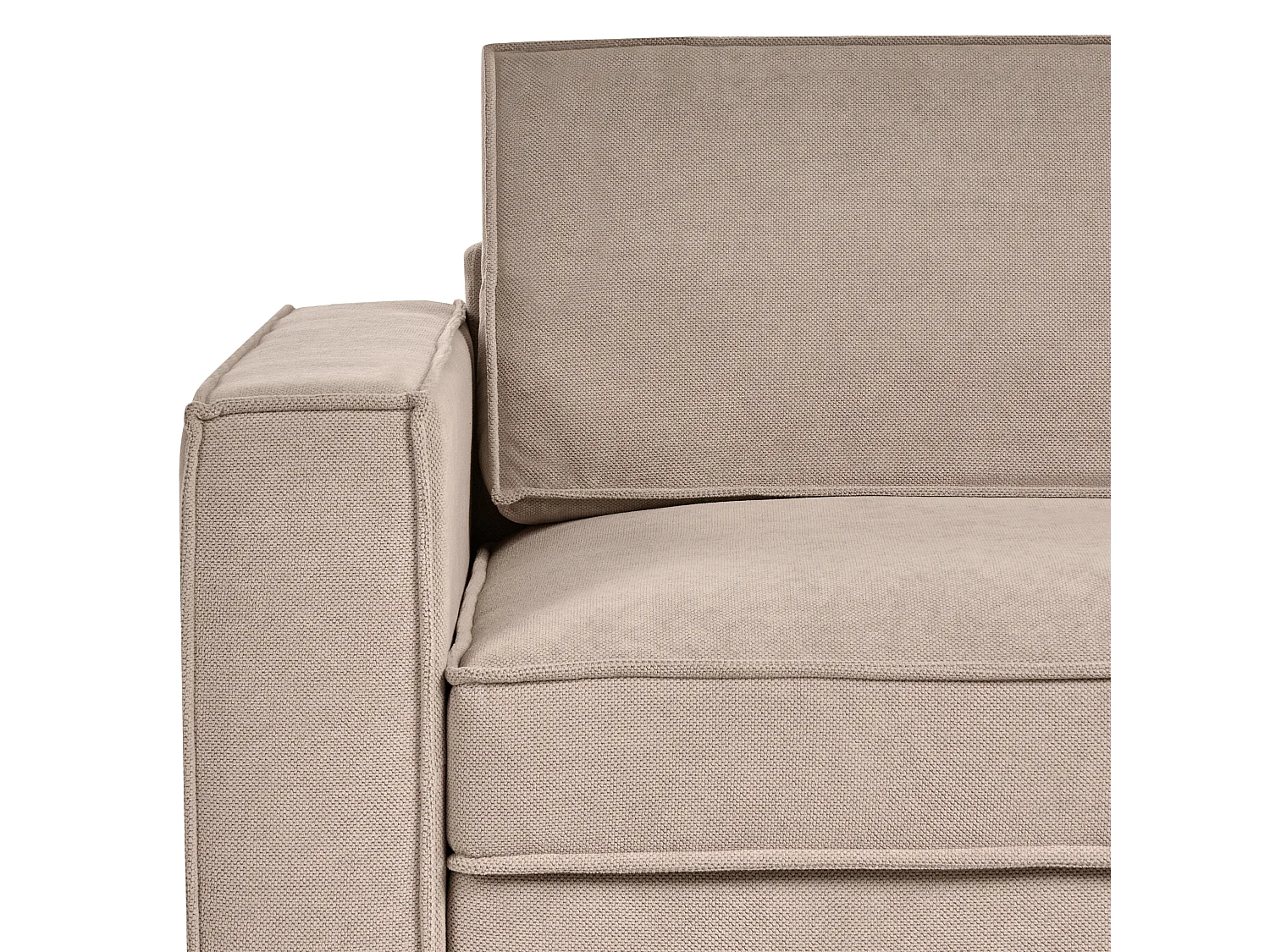 Corner Sofa KOLDING Fabric Taupe Left Hand
