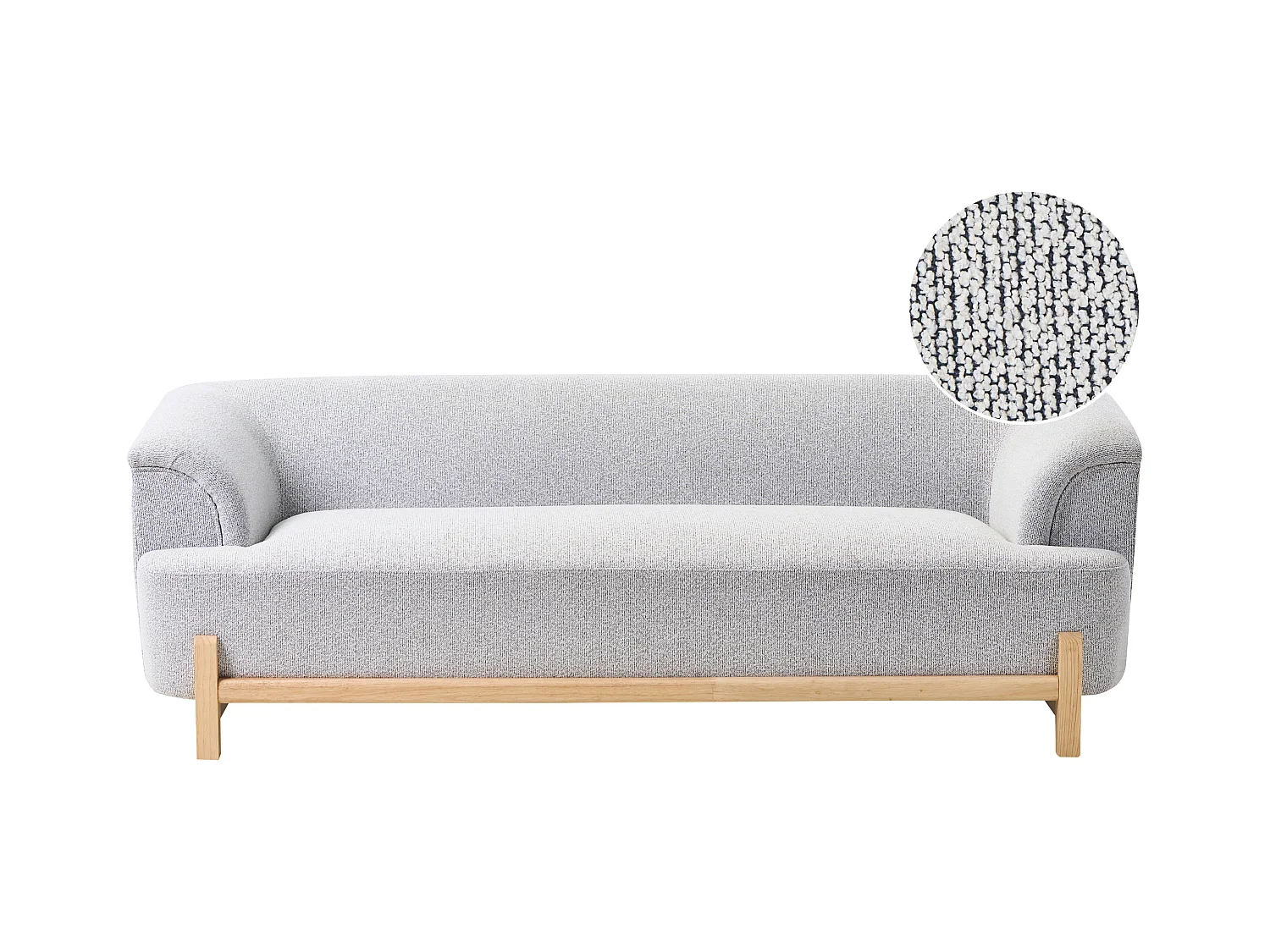 Canapé 3 places ALNOR Tissu Gris clair