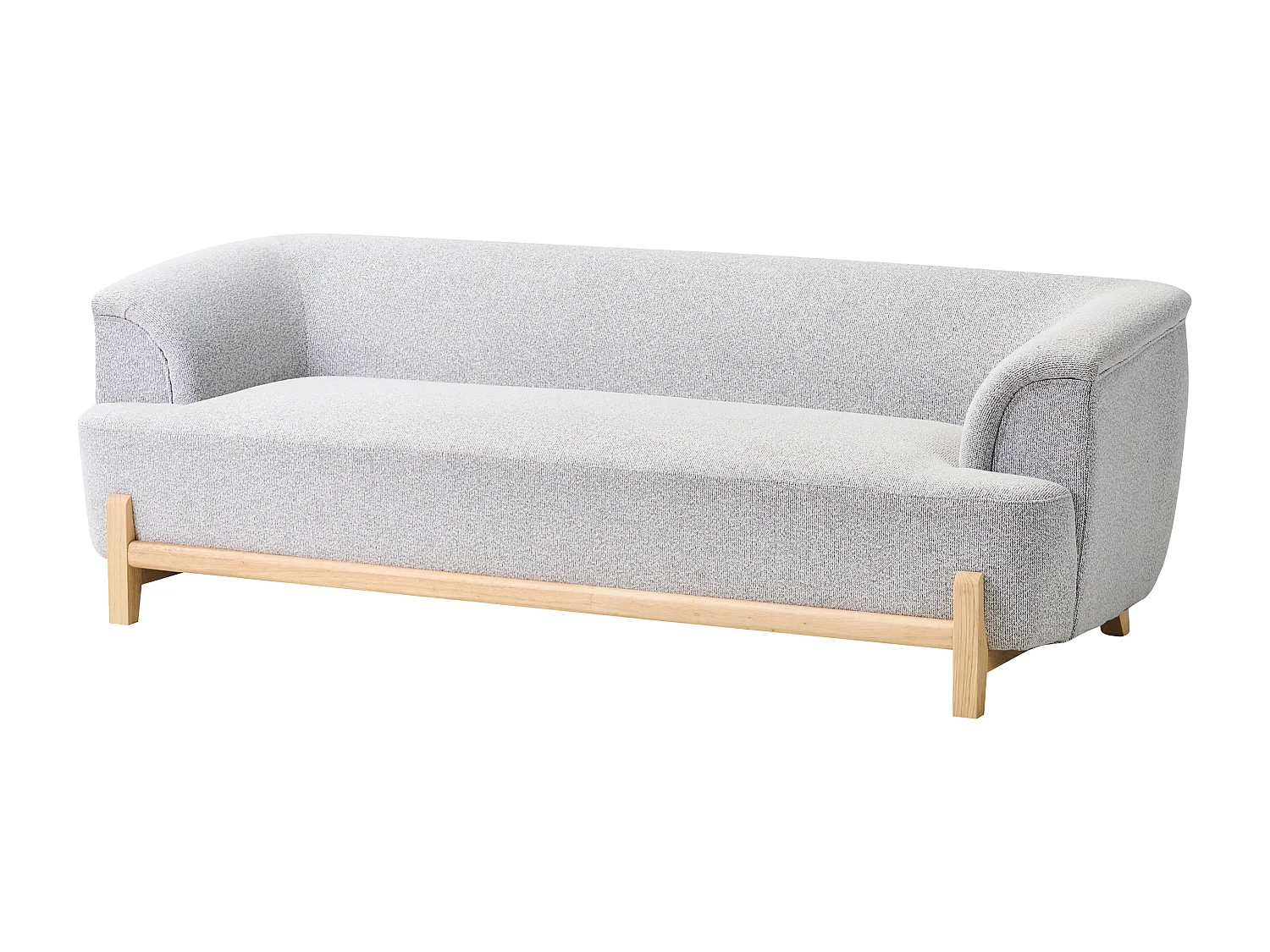 Canapé 3 places ALNOR Tissu Gris clair