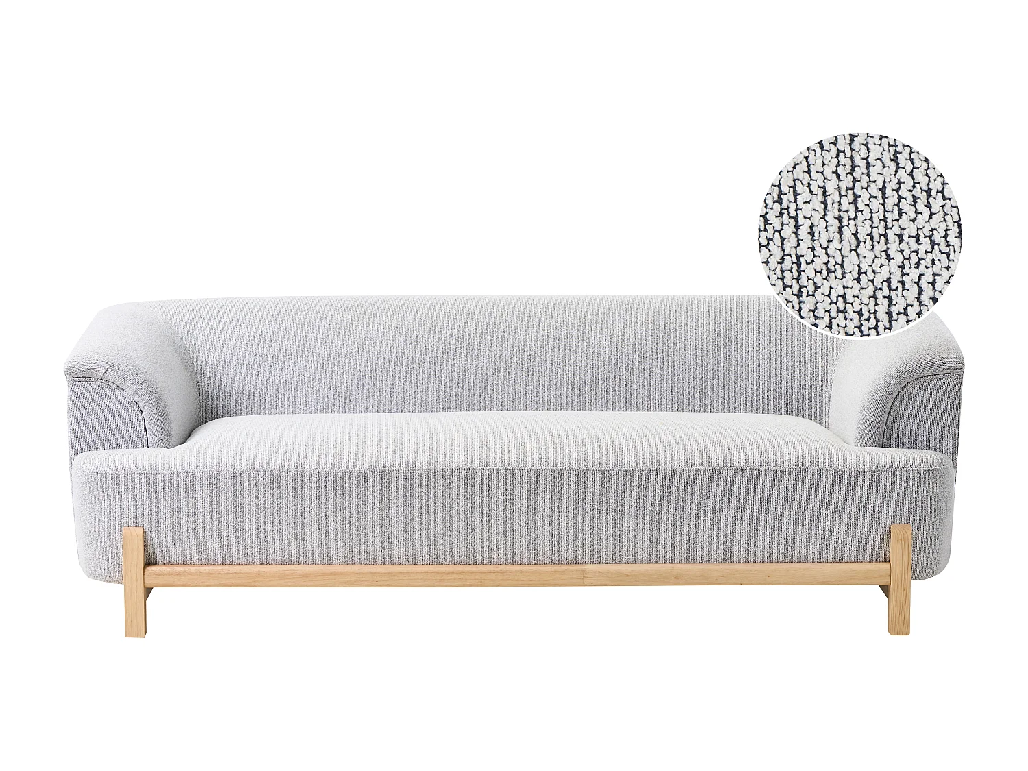 Canapé 3 places ALNOR Tissu Gris clair