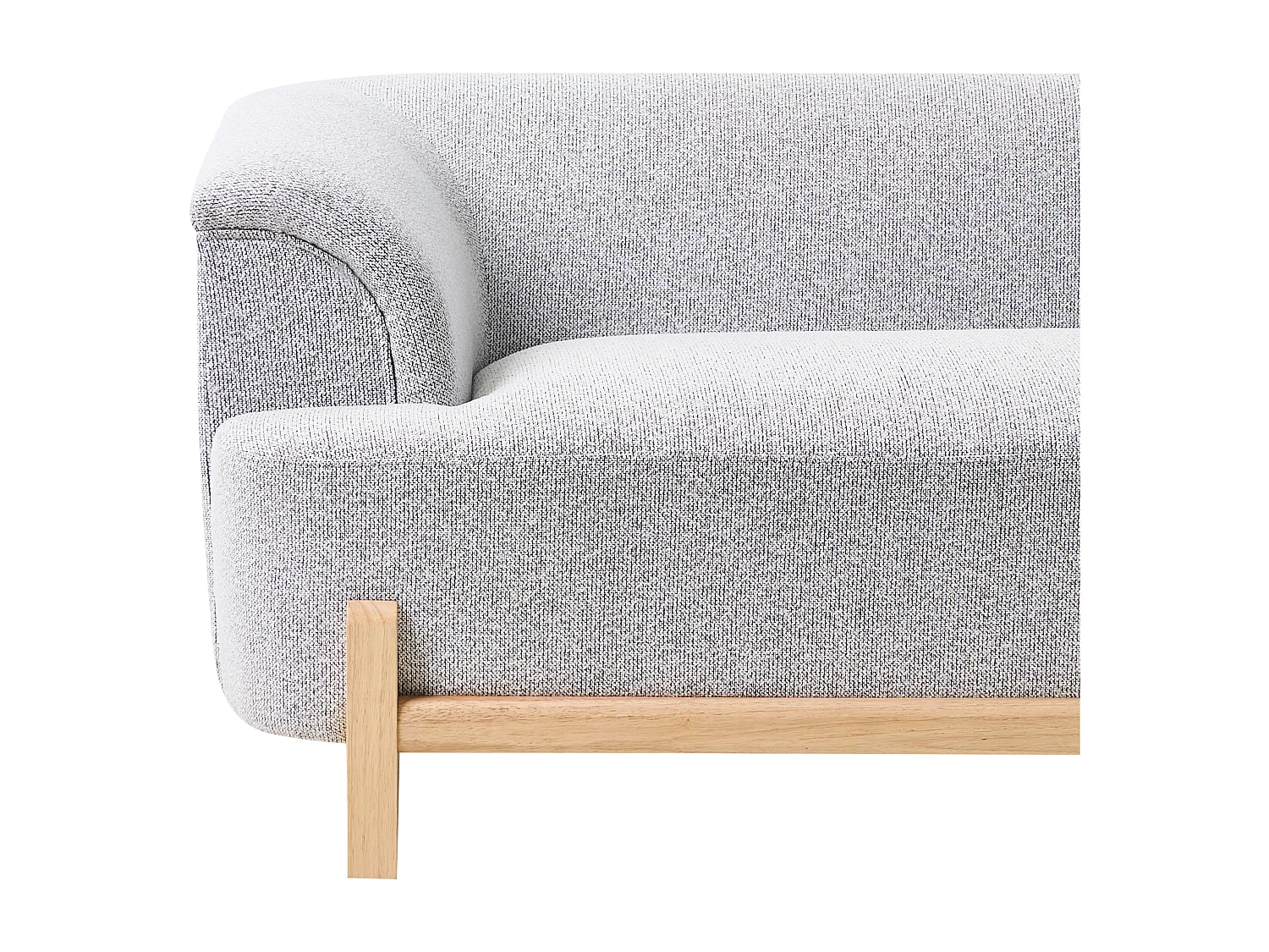 Canapé 3 places ALNOR Tissu Gris clair