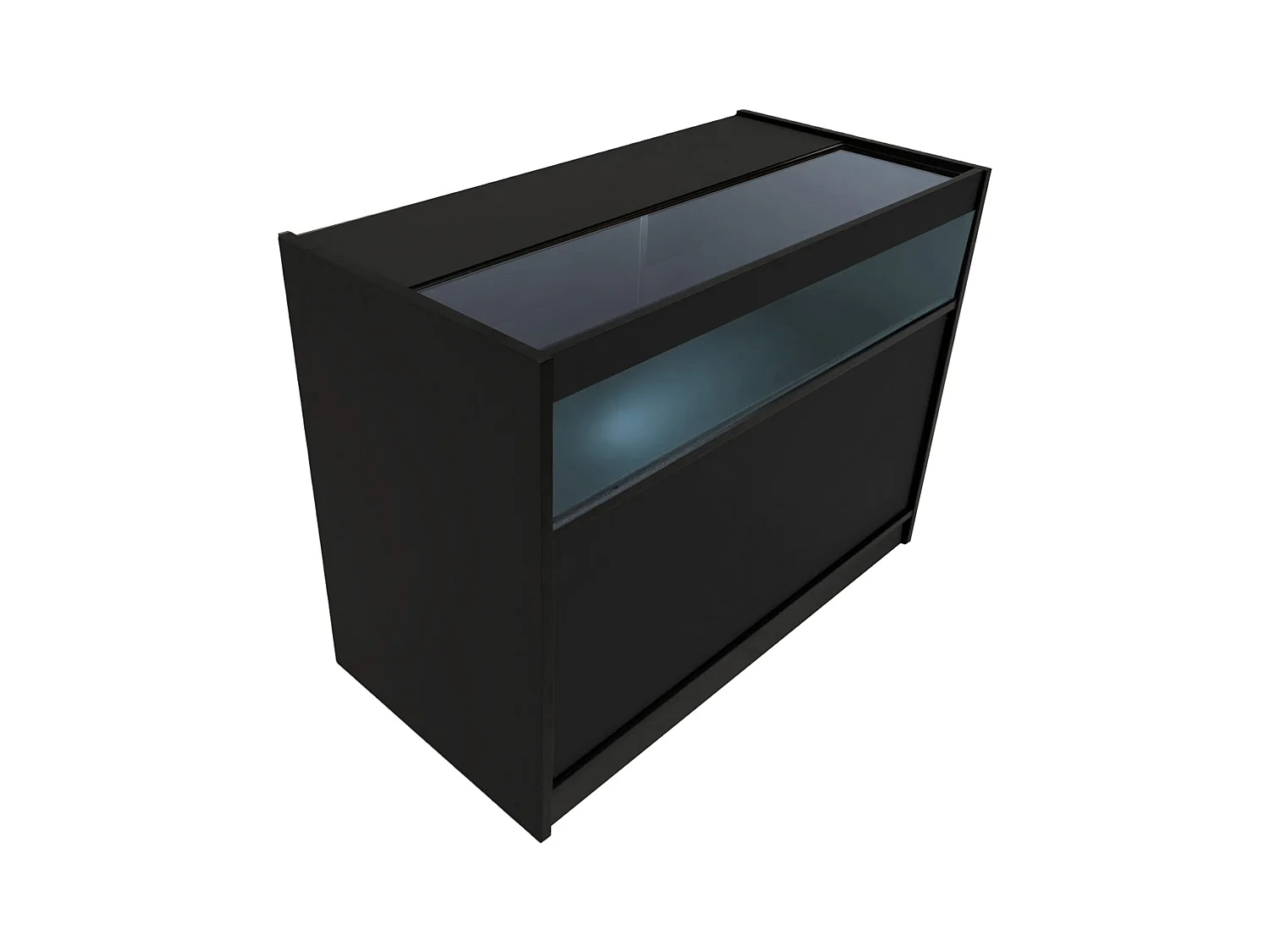 Set Mostradores Comerciales con Luz LED "HYPERION"  LM60 + B1200 + K1200 + TB60 – Negro