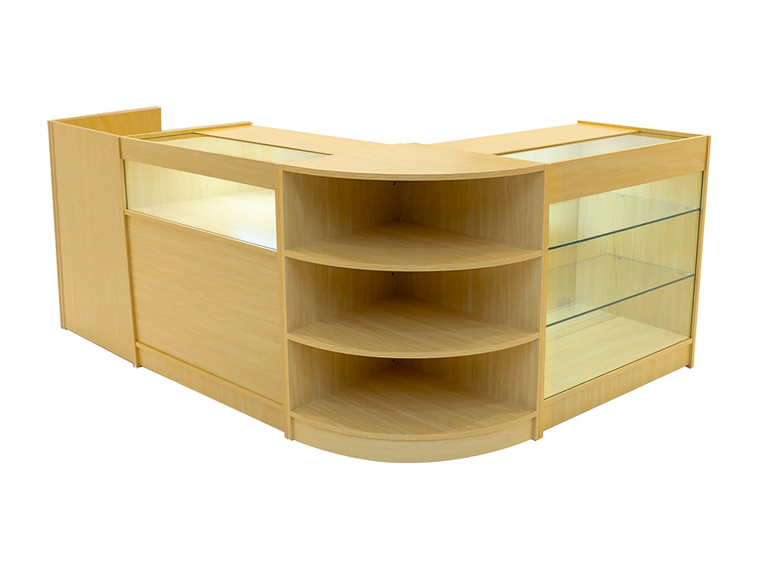 Hyperion LED Verkaufstheken-Set LM60 + B900 + K900 + TB60 – Ahorn