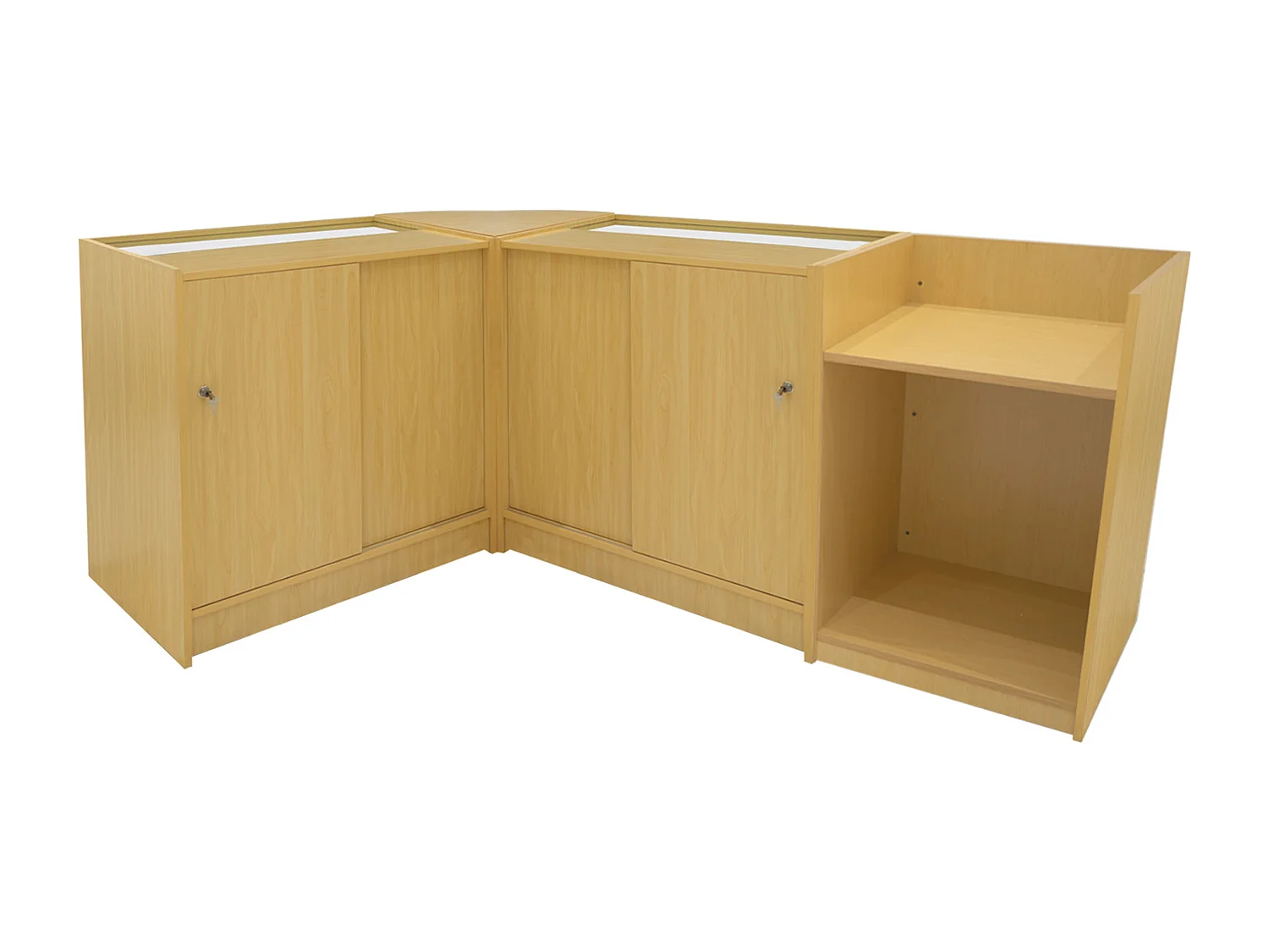 Hyperion LED Verkaufstheken-Set LM60 + B900 + K900 + TB60 – Ahorn