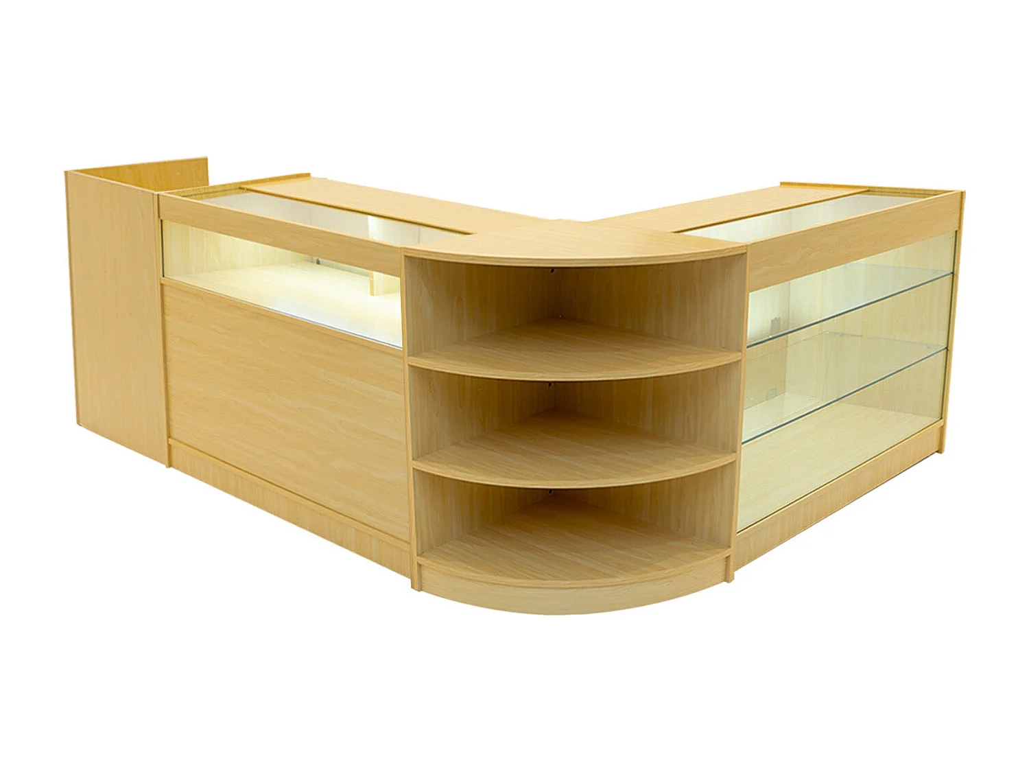 Hyperion LED Shop Counter Set K1200, B1200, TB60 & LM60 - Maple