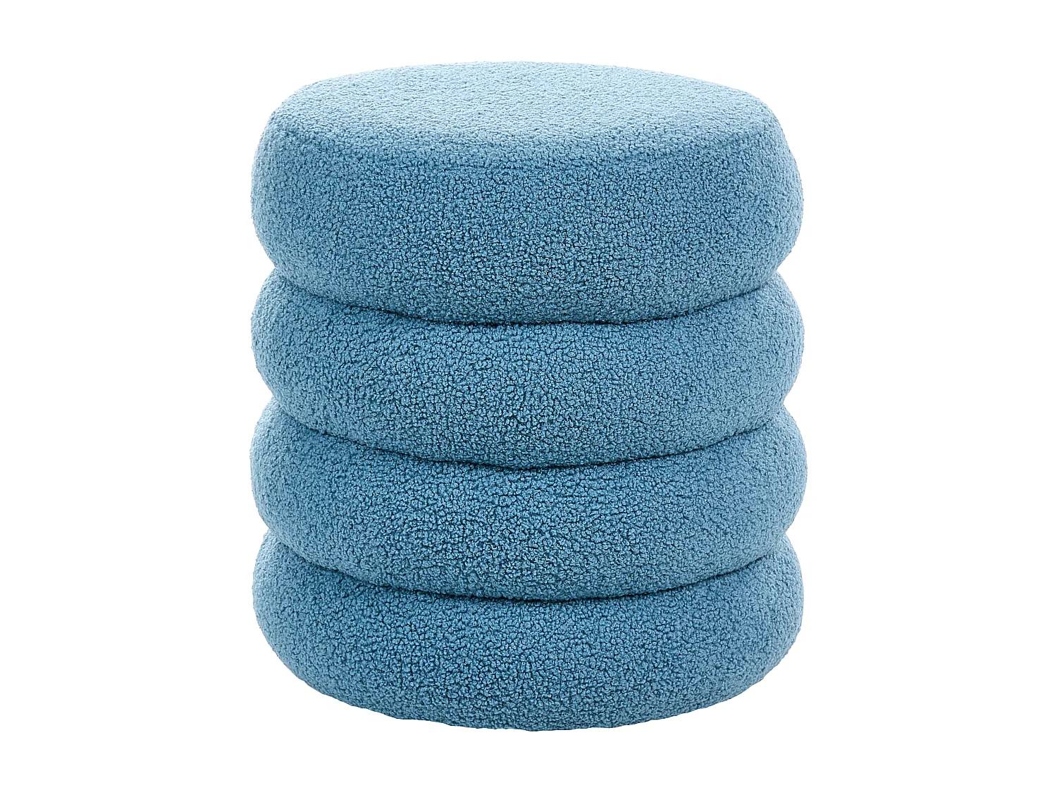 Pouf SUMPTER Bouclé Bleu