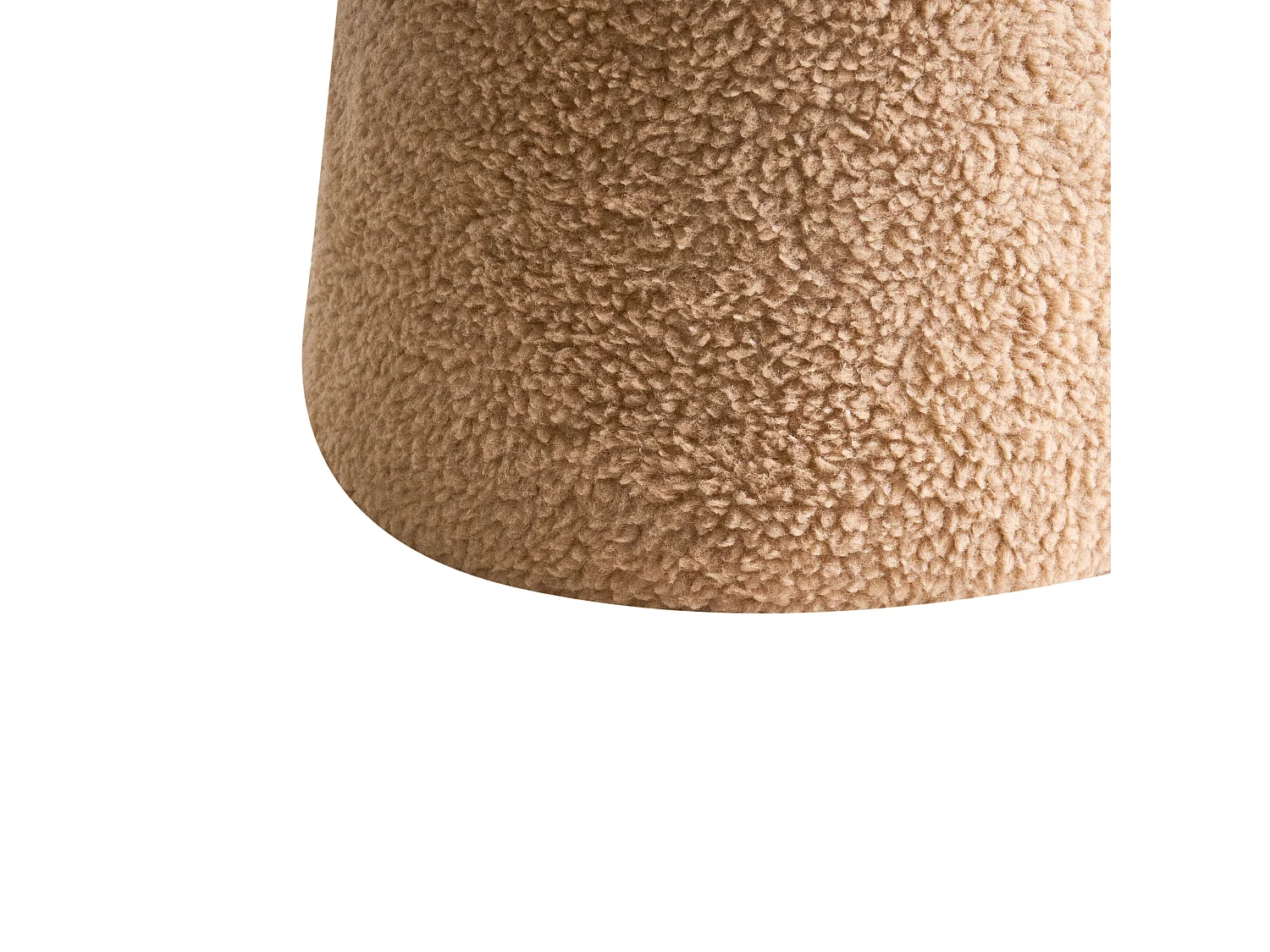 Pouf EUFAULA Bouclé Beige