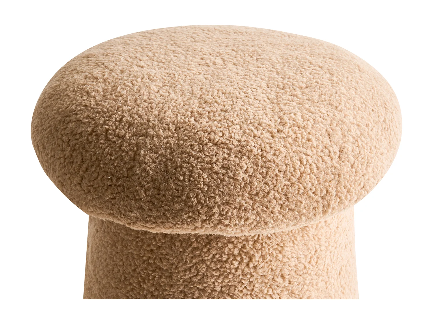 Pouf EUFAULA Bouclé Beige