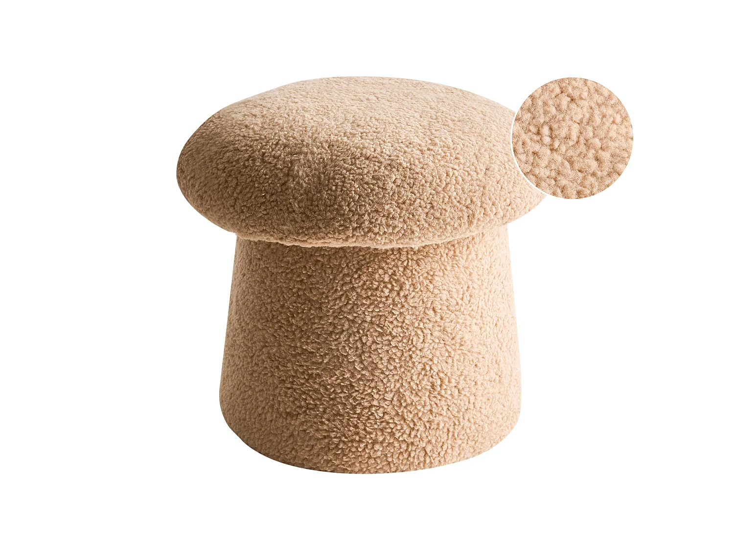 Pouffe EUFAULA Boucle Beige