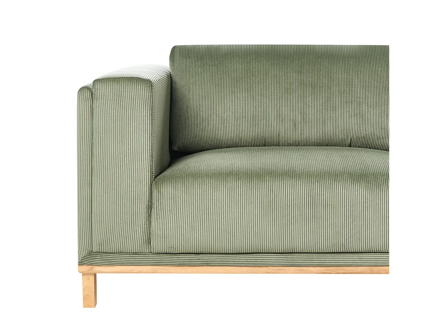 Corner Sofa 5 Seater VENG Corduroy Green Left Hand