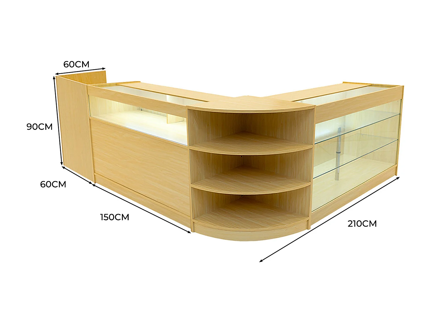 Zestaw oświetlenia sklepowego Hyperion LED K1500, B1500, TB60 i LM60 – klon