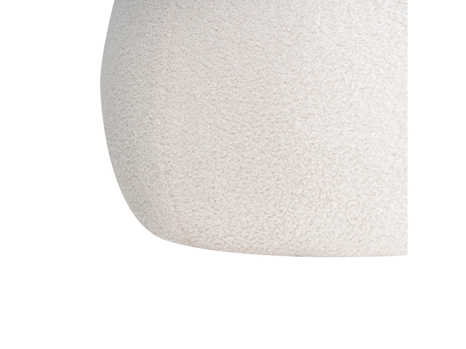 Pouf BARRON Bouclé Blanc cassé