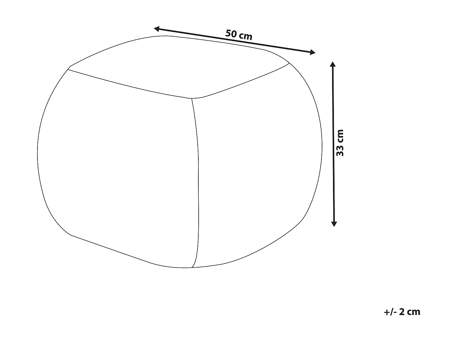 Pouf BARRON Bouclé Blanc cassé