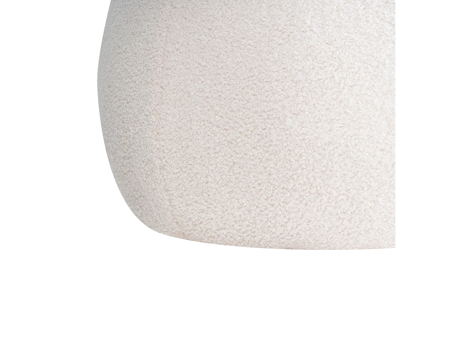 Pouf BARRON Bouclé Blanc cassé