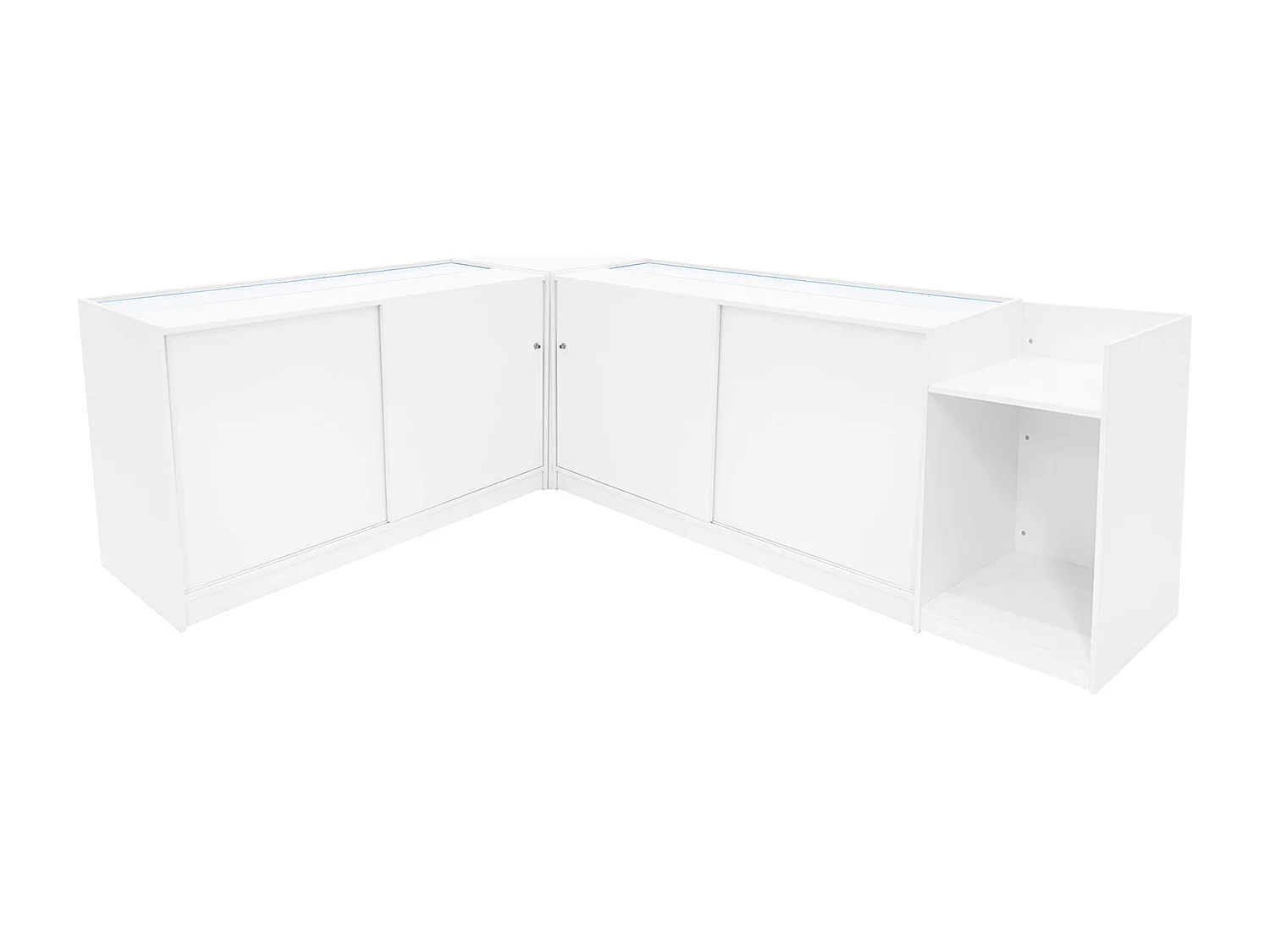 Hyperion LED Verkaufstheken-Set LM60 + B1500 + K1500 + TB60 – Weiß