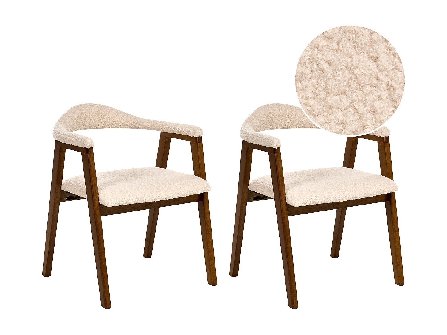 Lot de 2 chaises de salle à manger ONECO Bois Marron foncé