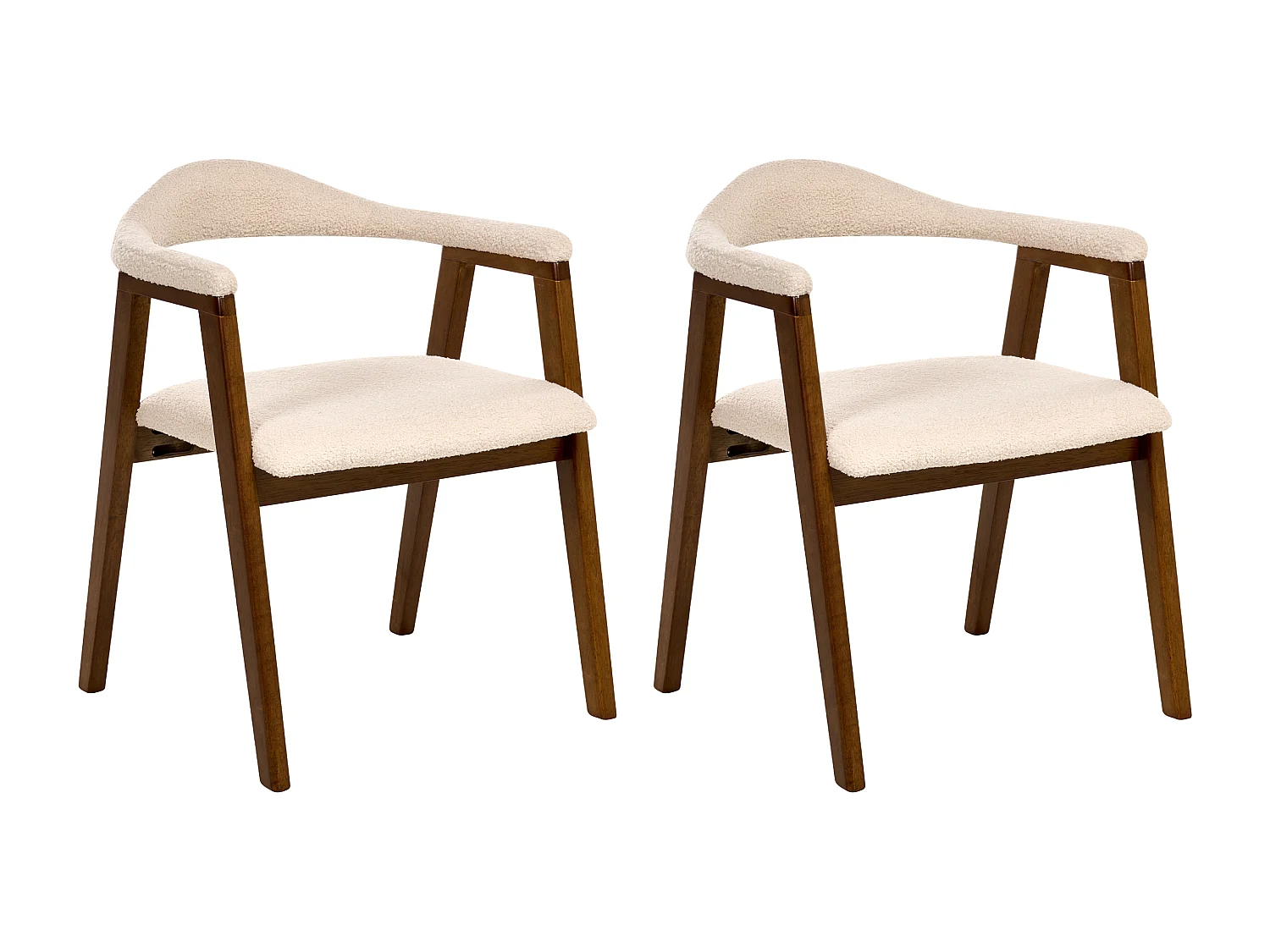 Lot de 2 chaises de salle à manger ONECO Bois Marron foncé