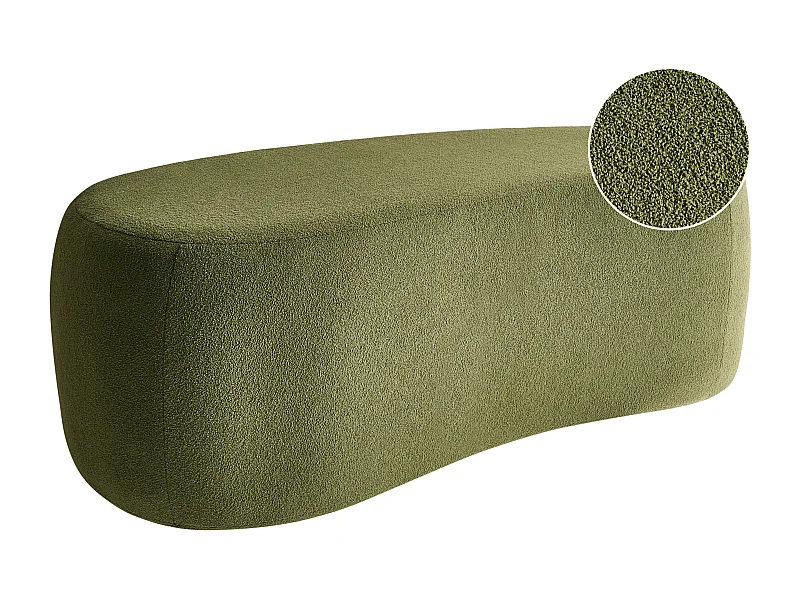 Pouf BAYARD Bouclé Vert