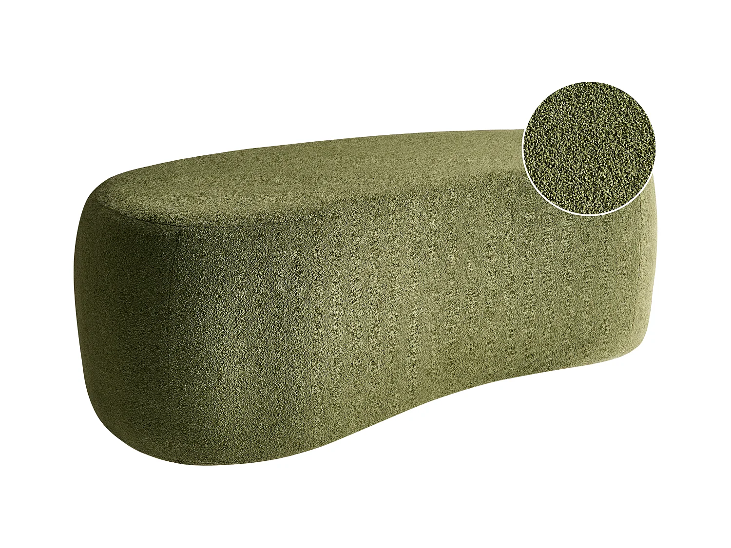 Pouf BAYARD Bouclé Vert