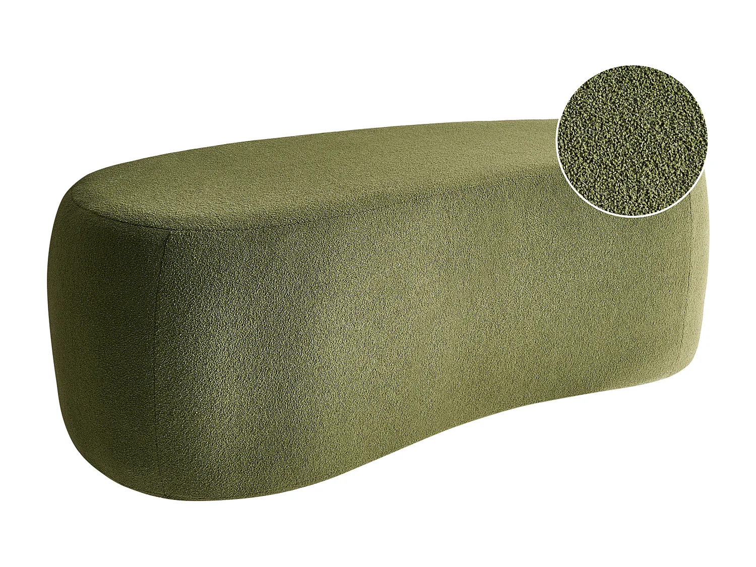 Pouf BAYARD Bouclé Vert