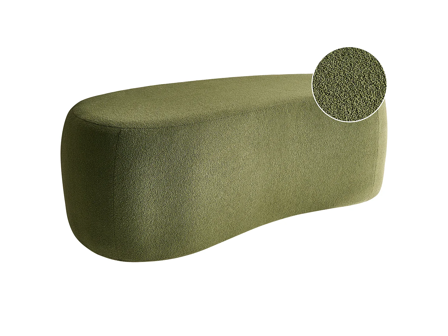 Pouf BAYARD Bouclé Vert