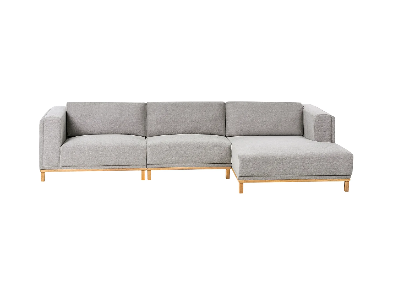 Canapé d'angle 5 places VENG Tissu Gris Côté droite