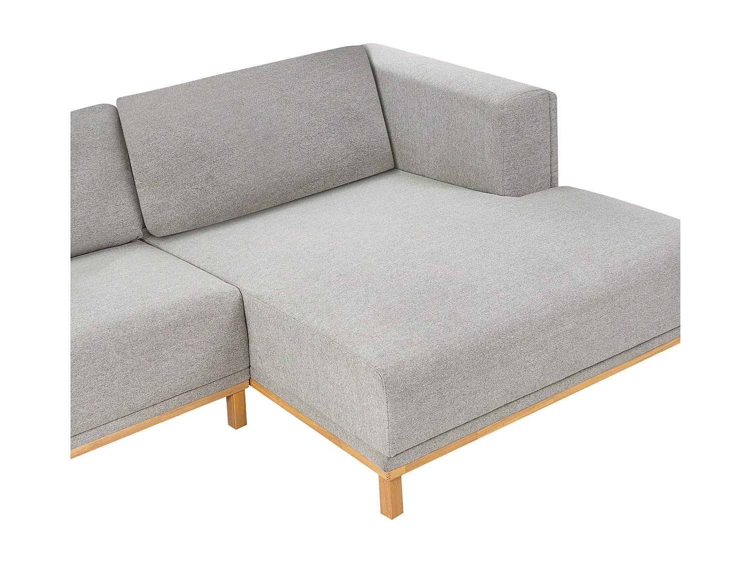 Canapé d'angle 5 places VENG Tissu Gris Côté droite