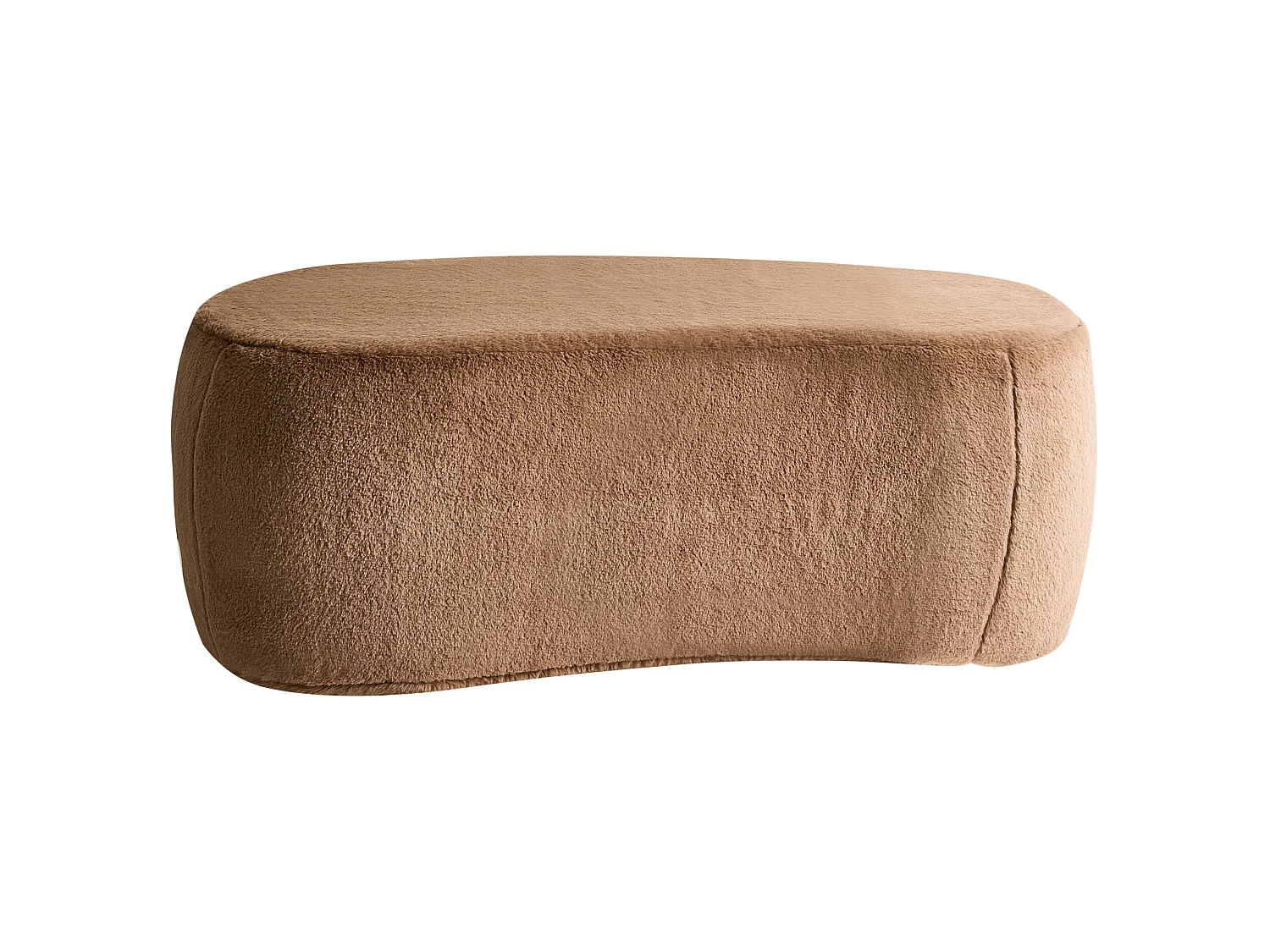 Pouffe BAYARD Faux Fur Light Brown