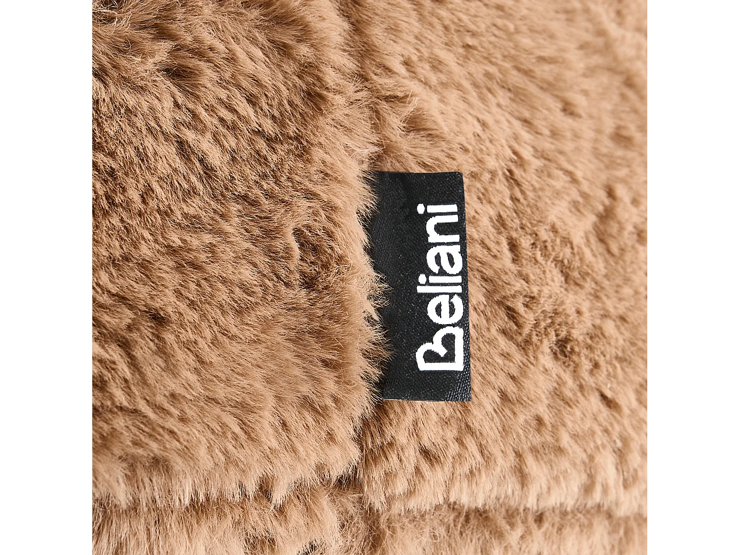 Pouffe BAYARD Faux Fur Light Brown