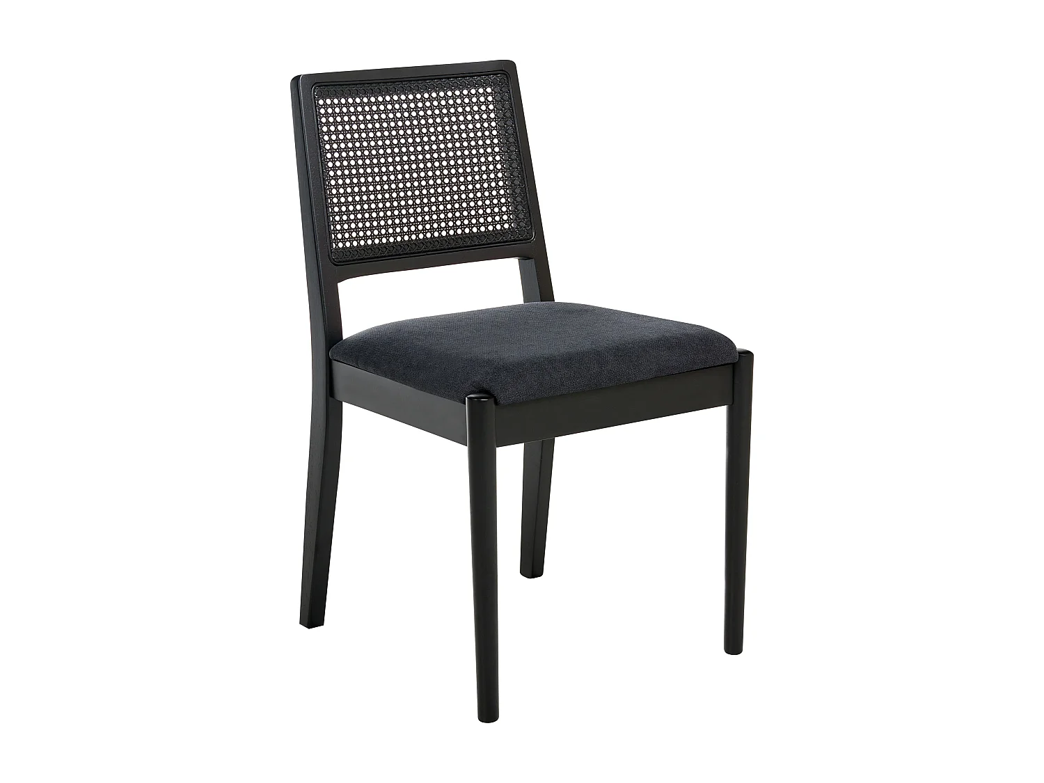 Lot de 2 chaises de salle à manger TAMARAC Bois Noir