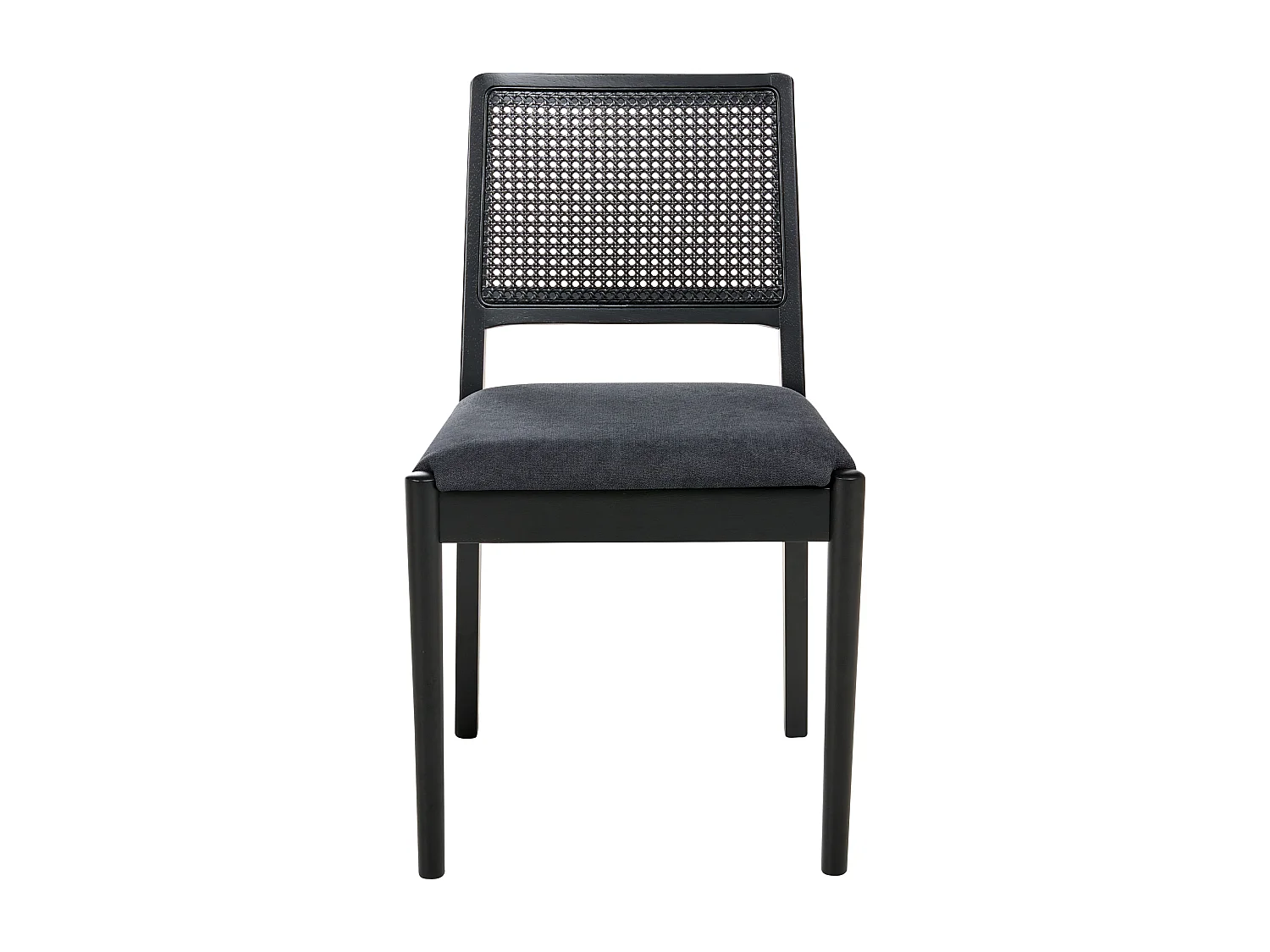 Lot de 2 chaises de salle à manger TAMARAC Bois Noir
